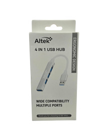 Hub Usb 3.0 x 4 Puertos Metalizado Altek