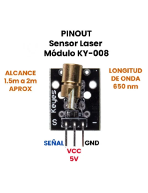 Módulo Emisor Láser KY-008 650nm