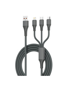 Cable 3 En 1 Gris 100 Watts 1.20 Mts LDNIO LC97U