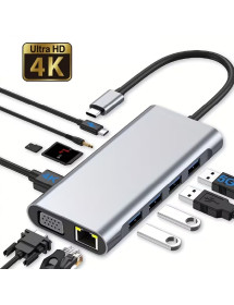 Hub Usb C 11 en 1 Aluminio...