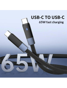 Cable de Datos Usb C A Usb C Negro 2 Mt LC242C   65 W Apagado Automático Negro  LDNIO